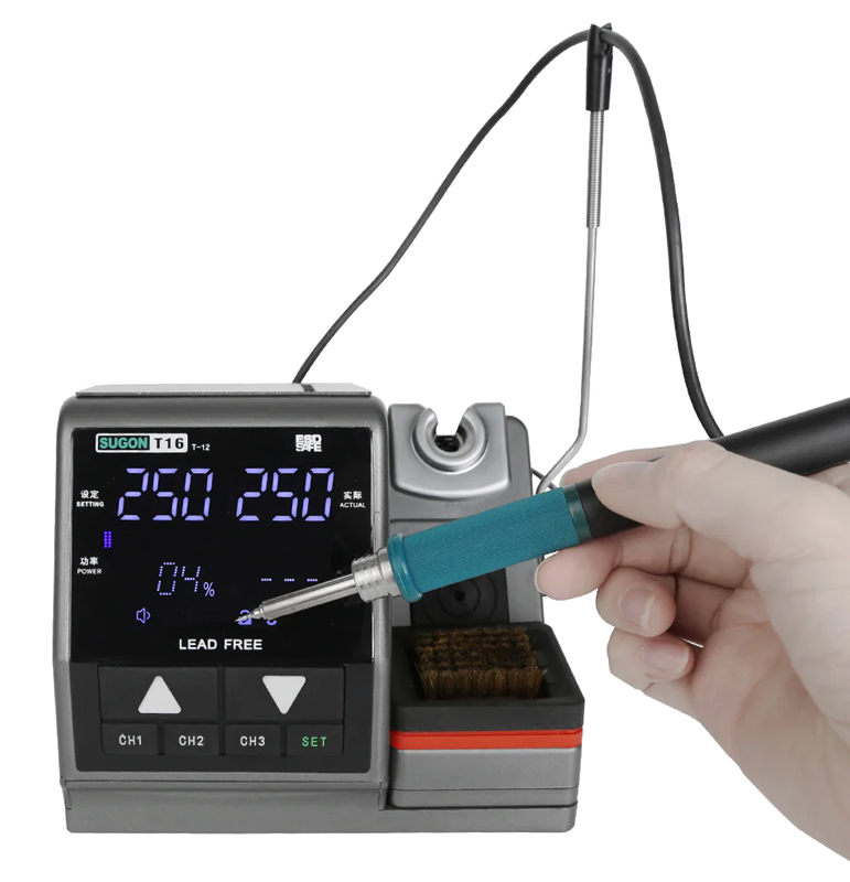SUGON ψηφιακός σταθμός συγκόλλησης T16 με κολλητήρι, 75W, 200-450 °C - Image 3