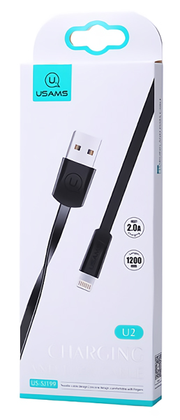 USAMS καλώδιο USB σε Lightning US-SJ199, 2A, 1.2m, μαύρο - Image 3