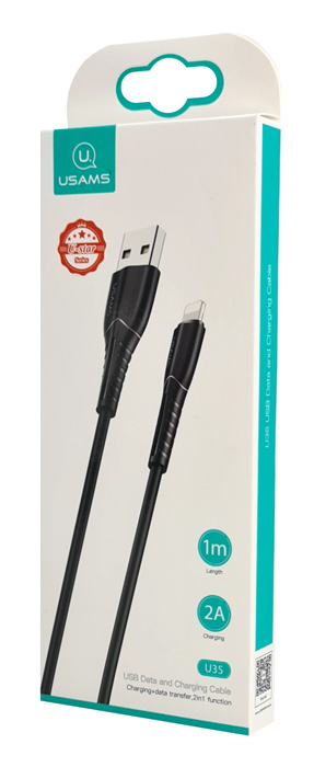 USAMS καλώδιο Lightning σε USB US-SJ364, 2A, 1m, μαύρο - Image 5