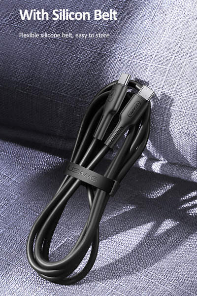USAMS καλώδιο USB Type-C U43, 5A 100W, PD, 1.2m, μαύρο - Image 5