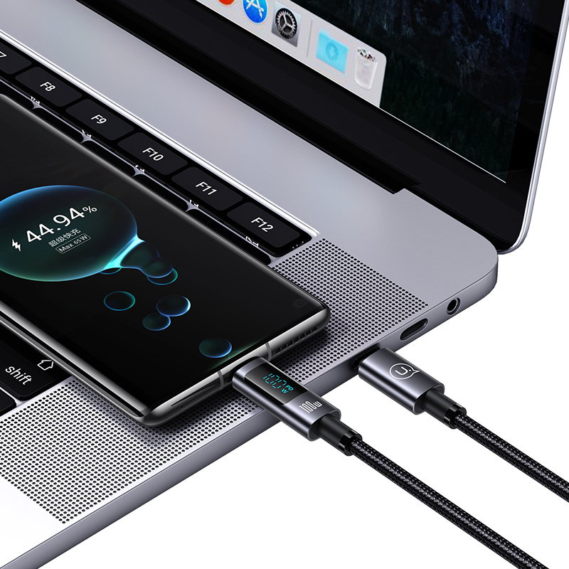 USAMS καλώδιο USB-C σε USB-C US-SJ671, 100W, 480Mbps, 1.2m, μαύρο - Image 4
