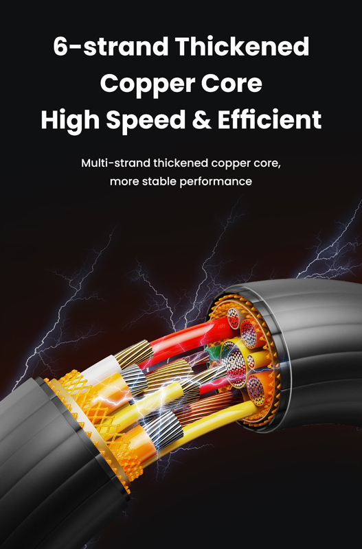 USAMS καλώδιο Lightning σε USB-C US-SJ685, 30W, 480Mbps, 1.2m, μαύρο - Image 5