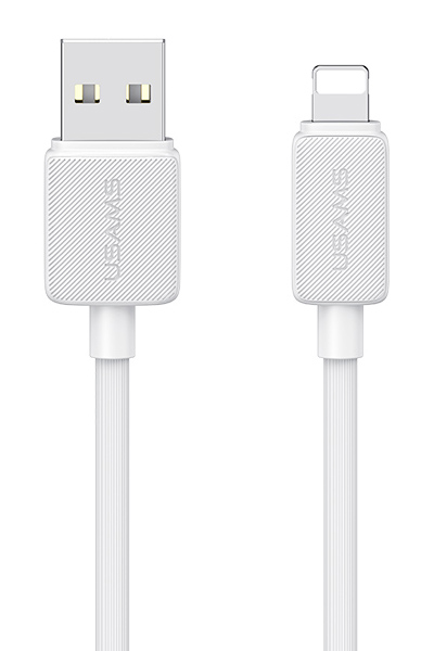 USAMS καλώδιο Lightning σε USB US-SJ694, 2.4A, 480Mbps, 2m, λευκό