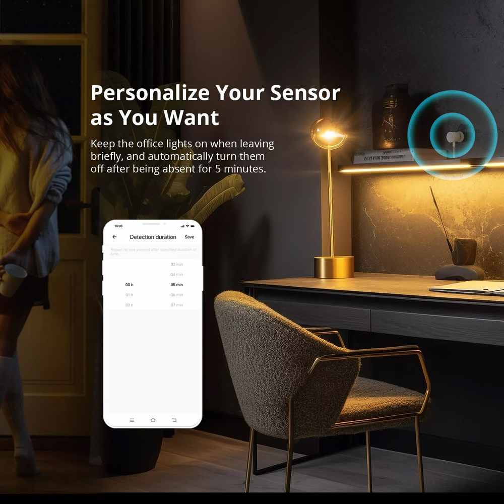 SONOFF smart ανιχνευτής κίνησης SNZB-06P με αισθητήρα φωτός, ZigBee, λευκός - Image 10