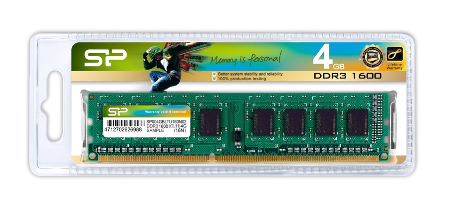 SILICON POWER μνήμη RAM DDR3, 1600MHz PC3-12800, 1.5V, 4GB - Image 2