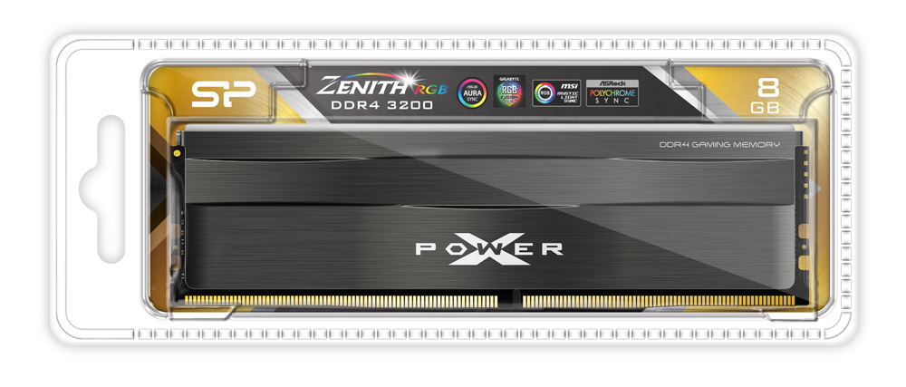 SILICON POWER μνήμη DDR4 UDIMM XPOWER Zenith, 8GB, RGB, 3200MHz, CL16 - Image 4