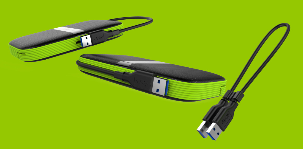 SILICON POWER εξωτερικός HDD Armor A60, 1TB, USB 3.2, πράσινος - Image 2