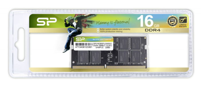 SILICON POWER μνήμη DDR4 SODIMM SP016GBSFU320X02, 16GB, 3200MHz, CL22 - Image 2