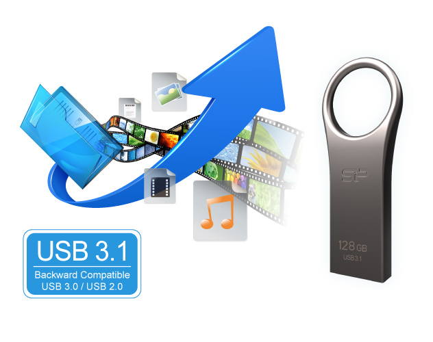 SILICON POWER USB Flash Drive Jewel 80, 16GB, USB 3.2, ασημί - Image 4