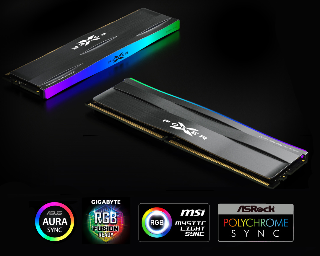 SILICON POWER μνήμη DDR4 UDIMM XPOWER Zenith, 2x 8GB, RGB, 3200MHz, CL16 - Image 2