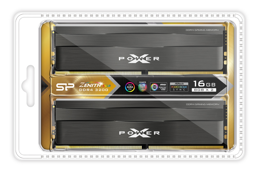 SILICON POWER μνήμη DDR4 UDIMM XPOWER Zenith, 2x 8GB, RGB, 3200MHz, CL16 - Image 4
