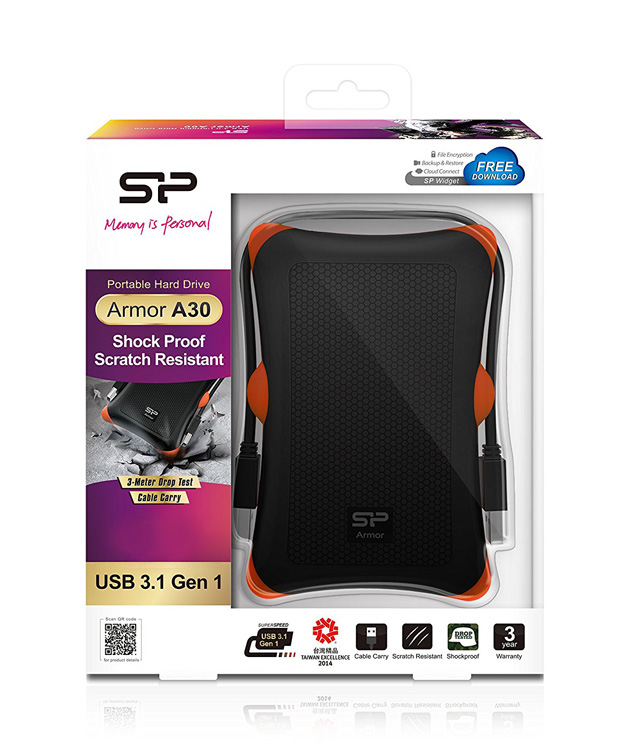 SILICON POWER εξωτερικός HDD Armor A30, 2TB, USB 3.2, μαύρος - Image 3