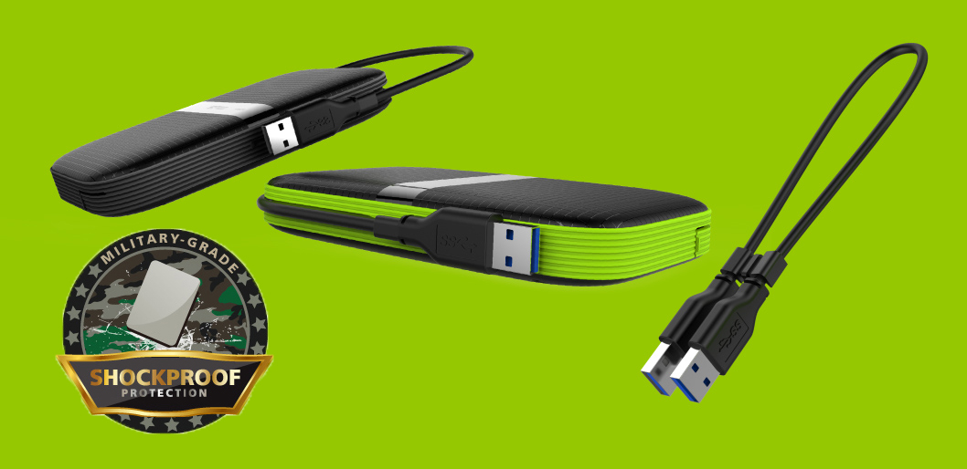 SILICON POWER εξωτερικός HDD Armor A60, 2TB, USB 3.2, μαύρος - Image 2
