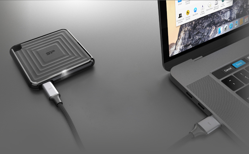 SILICON POWER εξωτερικός SSD PC60, 2TB, USB 3.2, 540-500MB/s, μαύρος - Image 2