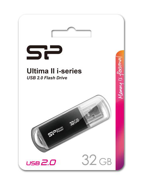 SILICON POWER USB Flash Drive Ultima II-I, 32GB, USB 2.0, μαύρο - Image 2