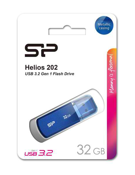SILICON POWER USB Flash Drive Helios 202, 32GB, USB 3.2, μπλε - Image 3