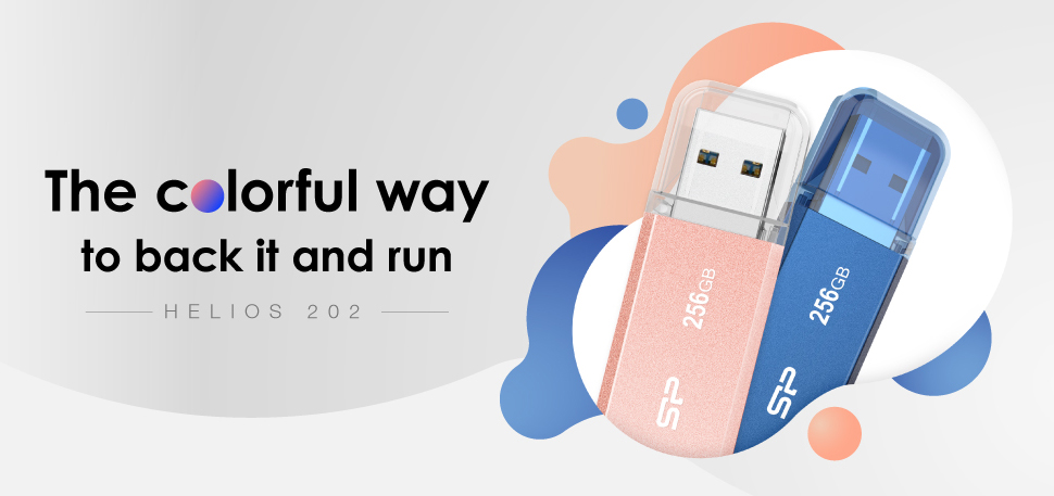 SILICON POWER USB Flash Drive Helios 202, 64GB, USB 3.2, μπλε - Image 2