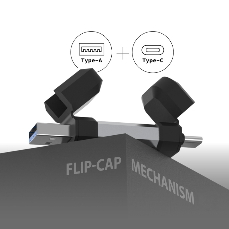 SILICON POWER USB Flash Drive C51, USB/USB-C, 128GB, 120MBps, ασημί - Image 3