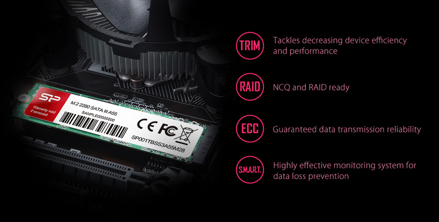 SILICON POWER SSD A55, 256GB, M.2 2280, SATA III, 560-530MB/s - Image 3