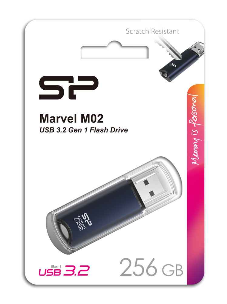 SILICON POWER USB Flash Drive Marvel M02, 256GB, USB 3.2, μπλε - Image 3