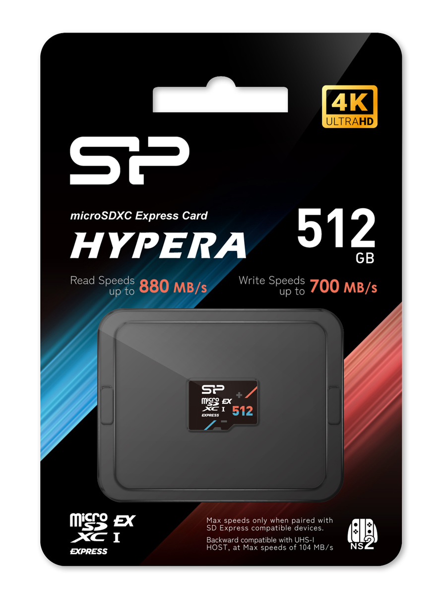 SILICON POWER κάρτα μνήμης microSDXC Express Hypera, 512GB, PCIe Gen 3x1, C10 UHS-I U3 A1 V30 - Image 5