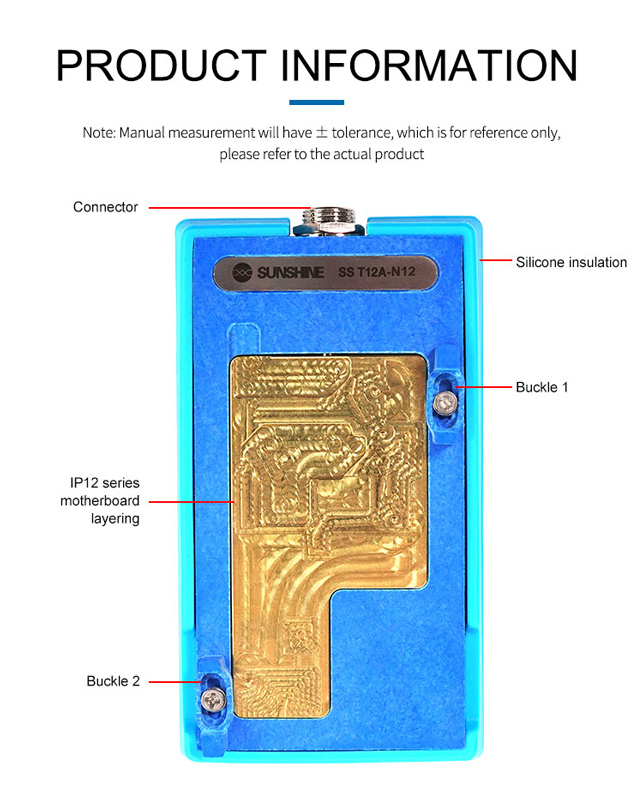 SUNSHINE βάση motherboard SS-T12A-N12 για iPhone 12 series, θερμαινόμενη - Image 4