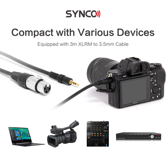 SYNCO μικρόφωνο χειρός SY-E10-MIC, δυναμικό, καρδιοειδές, XLR, μαύρο - Image 4