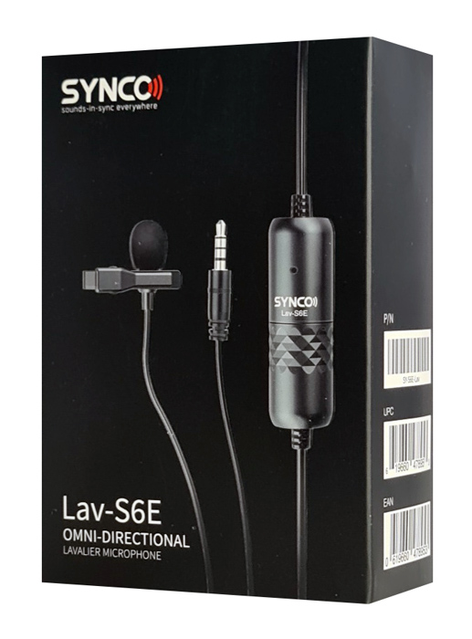 SYNCO μικρόφωνο Lav-S6E με clip-on, omnidirectional, 3.5mm, 6m, μαύρο - Image 8