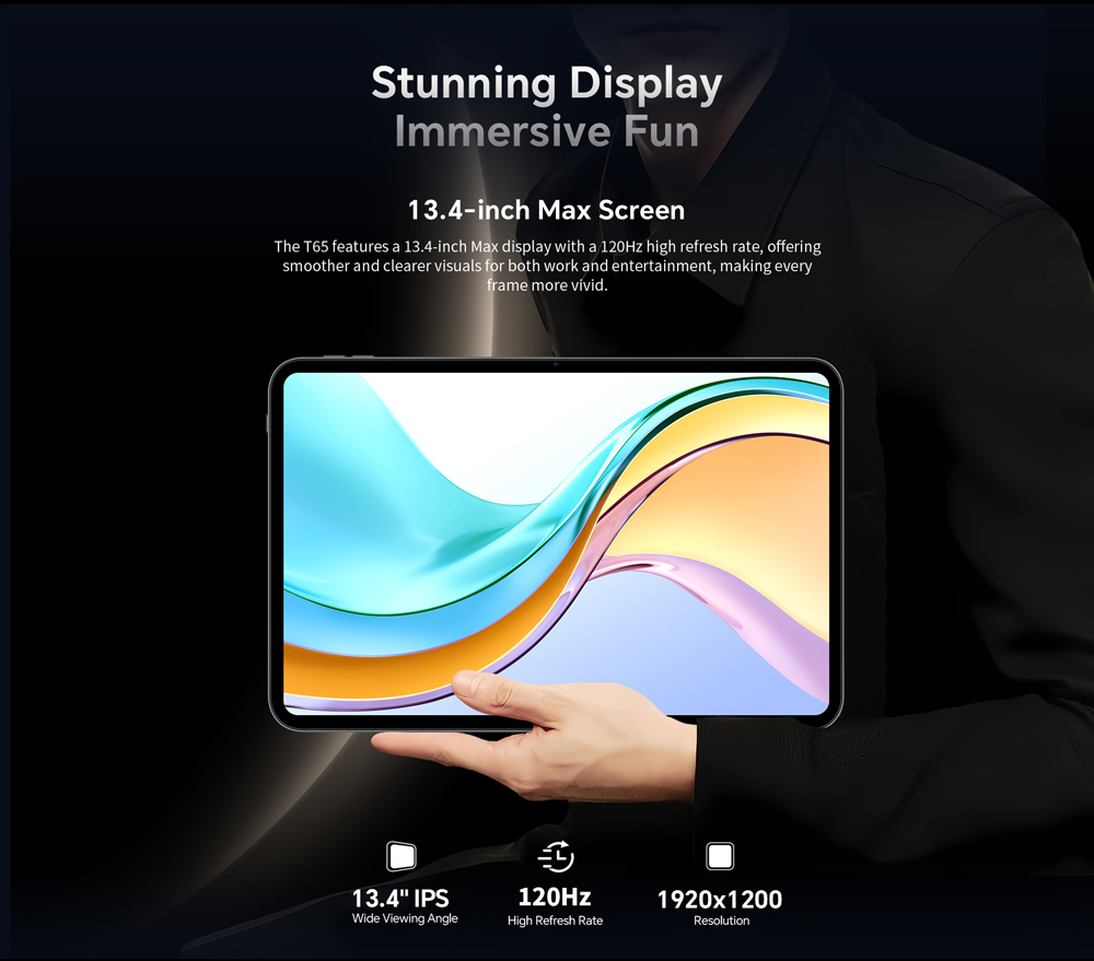TECLAST tablet T65 με πληκτρολόγιο/στυλό αφής/θήκη, 13.4", 6/128GB, 4G, Android 15, 8000mAh, γκρι - Image 12