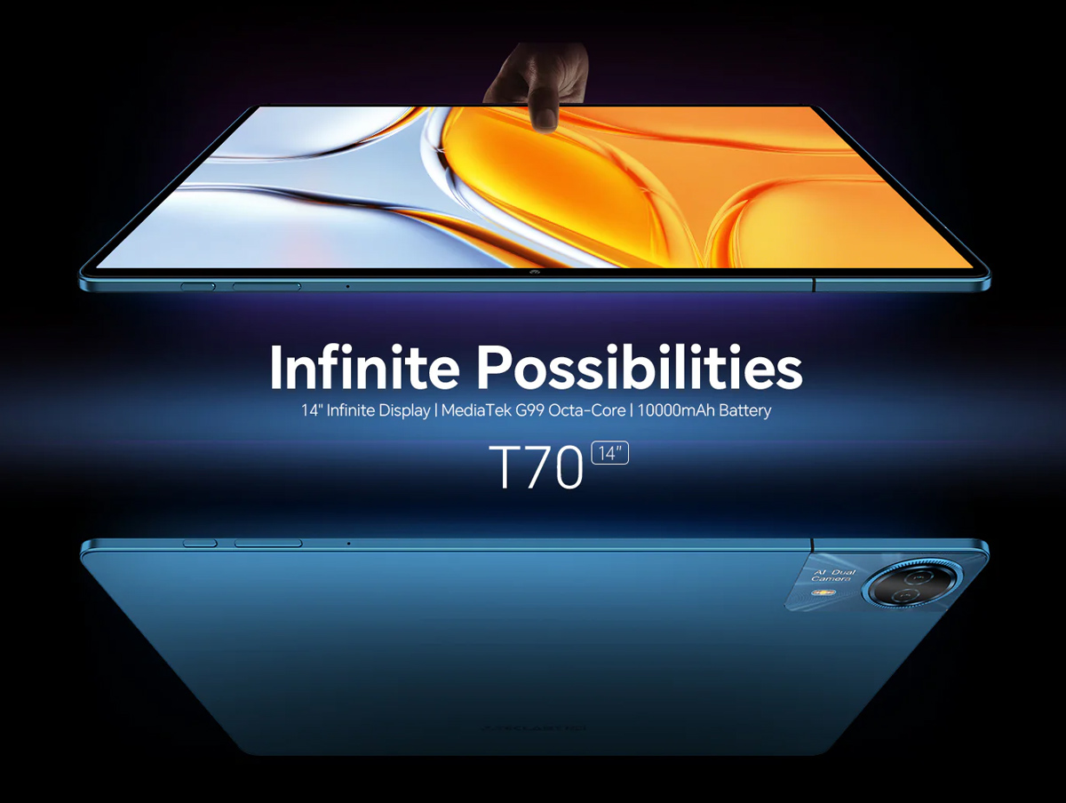 TECLAST tablet T70, 14", 8/256GB, 4G, Android 14, 10000mAh, μπλε - Image 2