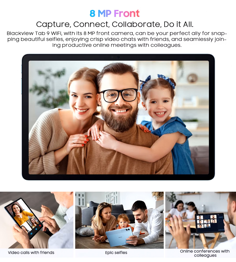 BLACKVIEW tablet Tab 9 WiFi, 11", 6/256GB, Android 14, 8200mAh, γκρι - Image 3