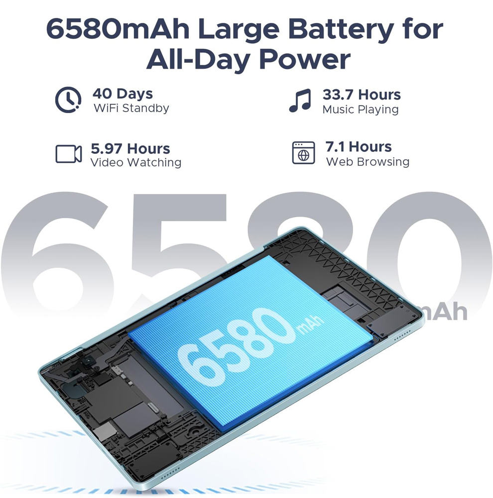 DOOGEE tablet Tab A9 Pro με πληκτρολόγιο/ποντίκι/στυλό αφής/θήκη, 10.1", 4/128GB, Android 15, 6580mAh, μπλε - Image 7
