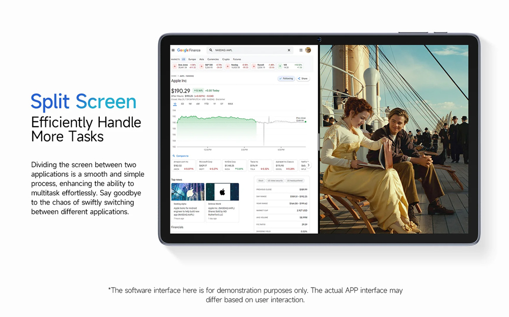 ULEFONE tablet Tab W10, 10.1" HD+, 4/128GB, 6600mAh, Android 14, γκρι - Image 15
