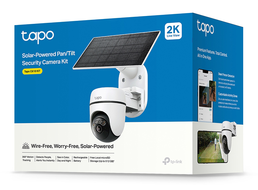TP-LINK smart ηλιακή κάμερα Tapo C610 KIT, 2K/3MP, WiFi, PTZ, SD, IP65, EU/1.0 - Image 5
