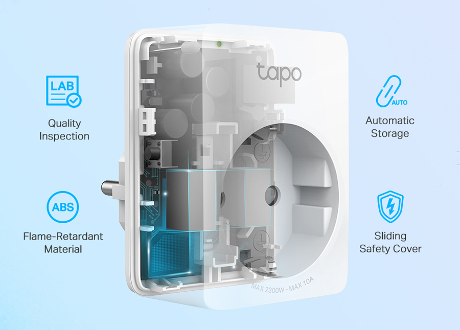 TP-LINK smart αντάπτορας ρεύματος TAPO-P100, Wi-Fi, bluetooth, Ver. 1.0 - Image 2