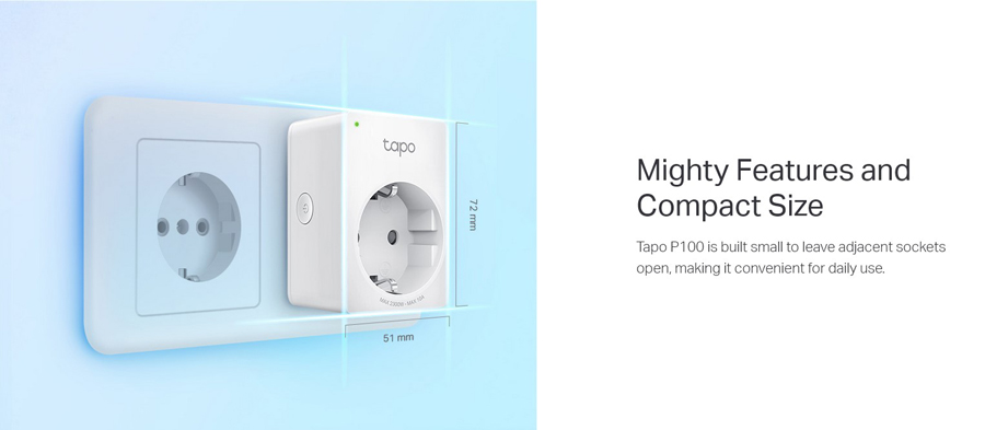 TP-LINK smart αντάπτορας ρεύματος TAPO-P100, Wi-Fi, bluetooth, Ver. 1.0 - Image 9