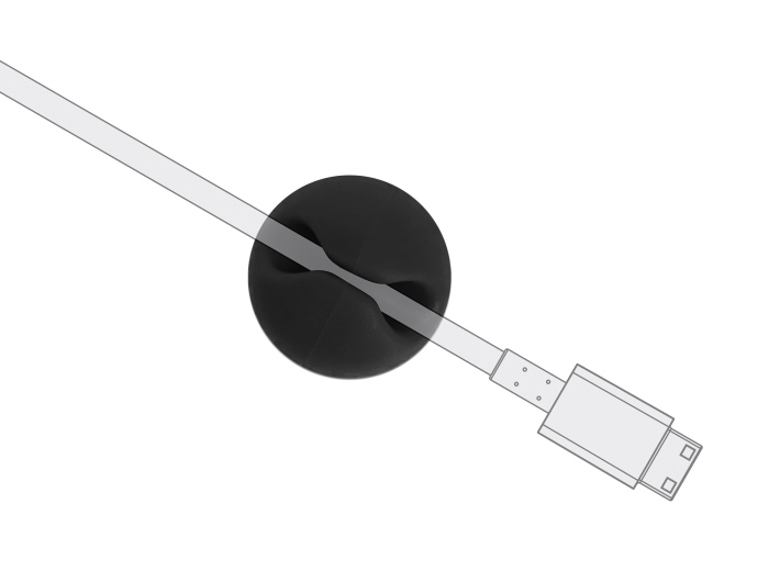 POWERTECH οργανωτές καλωδίων TIES-071, 1 θέση, Φ5mm, μαύρο, 10τμχ - Image 2