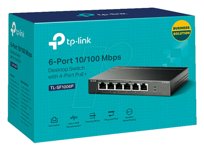 TP-LINK desktop switch TL-SF1006P, 6-Port 10/100Mbps, 4x PoE+, Ver. 1.0 - Image 6