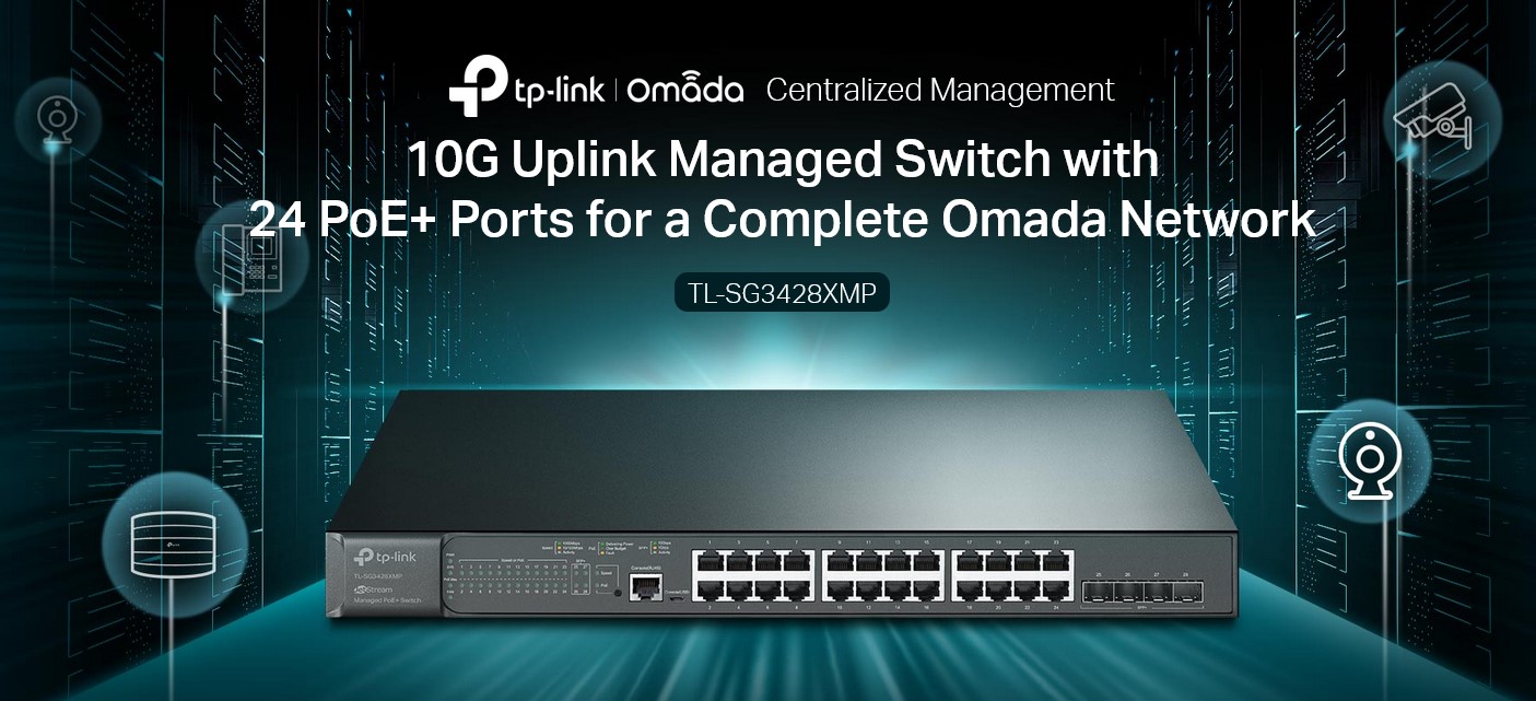 TP-LINK L2+ Managed Switch TL-SG3428XMP, 24x PoE+, 4x SFP+, Ver. 2.0 - Image 2