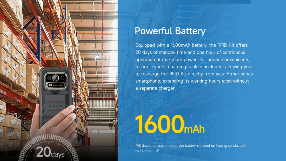 ULEFONE RFID reader UAN06, συμβατός με Armor θήκες, Bluetooth, 1600mAh - Image 7