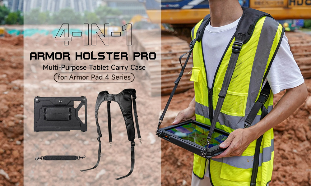 ULEFONE θήκη προστασίας & μεταφοράς UAS07 για tablet Armor Pad 4 series, μαύρη - Image 2