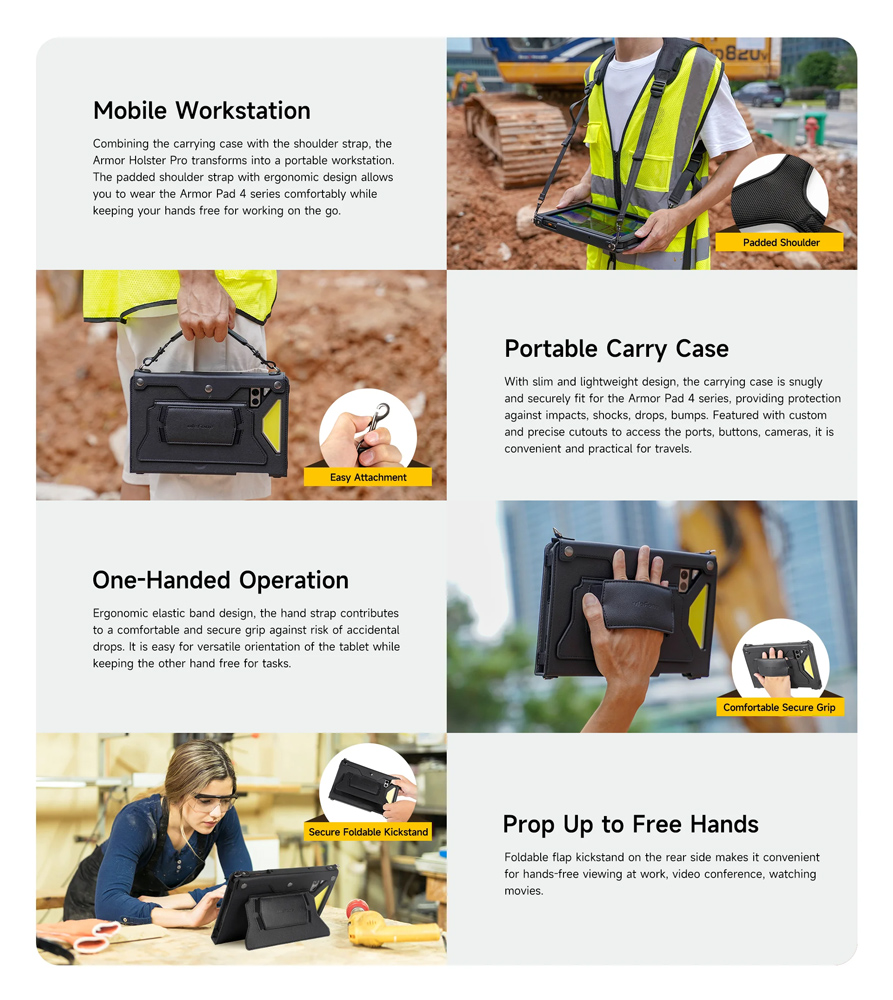 ULEFONE θήκη προστασίας & μεταφοράς UAS07 για tablet Armor Pad 4 series, μαύρη - Image 6