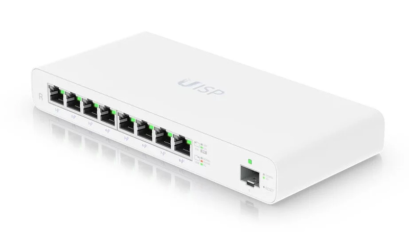 UBIQUITI router UISP-R, 8x Gigabit Ethernet Θύρες, 1000Mbps, PoE 30W