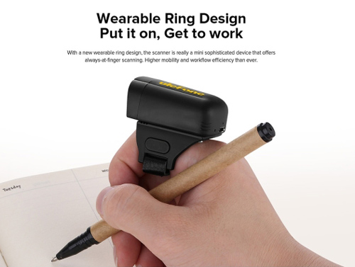 ULEFONE barcode scanner uScan RS1, ασύρματο 2.4G/Bluetooth, 1D/2D, μαύρο - Image 4