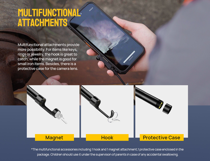 ULEFONE ενδοσκοπική κάμερα E02 για uSmart βύσμα, dual camera, IP67 - Image 8