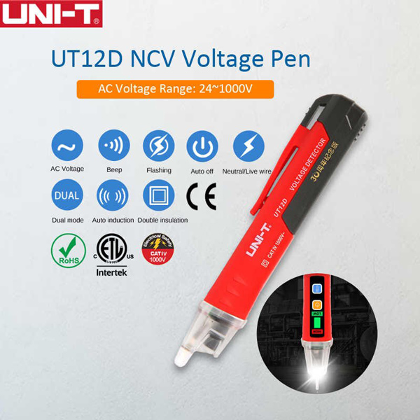 UNI-T ανιχνευτής τάσης ΑC UT12D-EU, 24V~1000V - Image 2