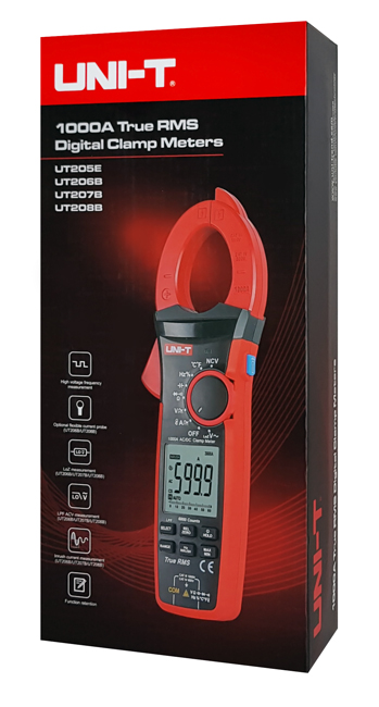 UNI-T πολύμετρο & αμπεροτσιμπίδα UT208B, 1000A AC/DC, NCV, True RMS - Image 3