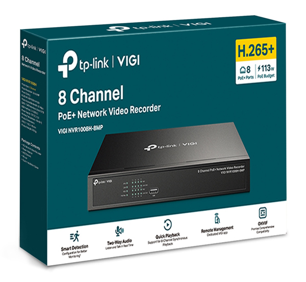 TP-LINK NVR καταγραφικό VIGI NVR1008H-8MP, 8MP, 8 κανάλια PoE, Ver. 1.0 - Image 4