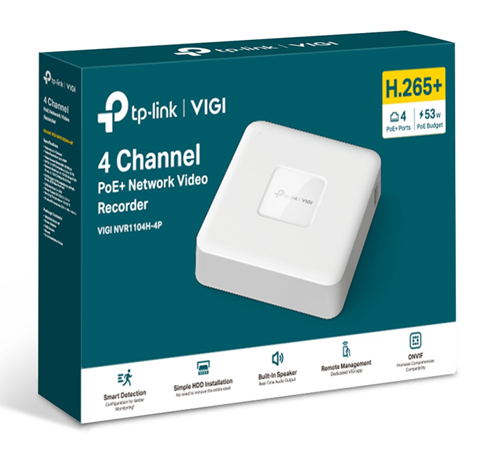 TP-LINK NVR καταγραφικό VIGI NVR1104H-4P, 8MP, 4 κανάλια PoE+, Ver. 1.0 - Image 5