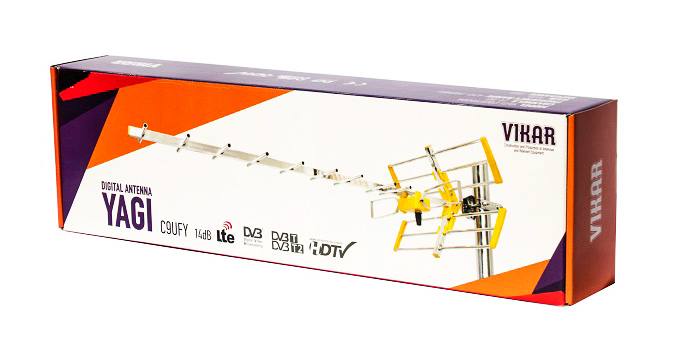 VIKAR εξωτερική κεραία YAGI C9, κατευθυντική, με φίλτρο LTE, 14dB - Image 2